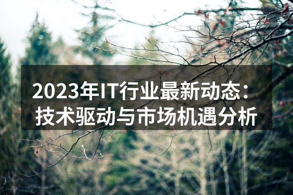 2023年IT行业最新动态：技术驱动与市