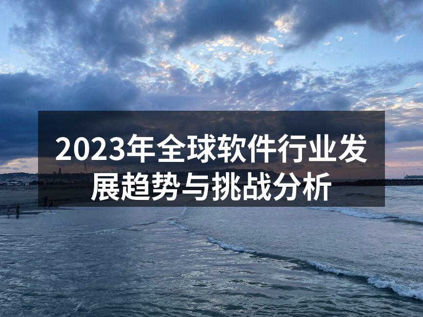 2023年全球软件行业发展趋势与挑战分析